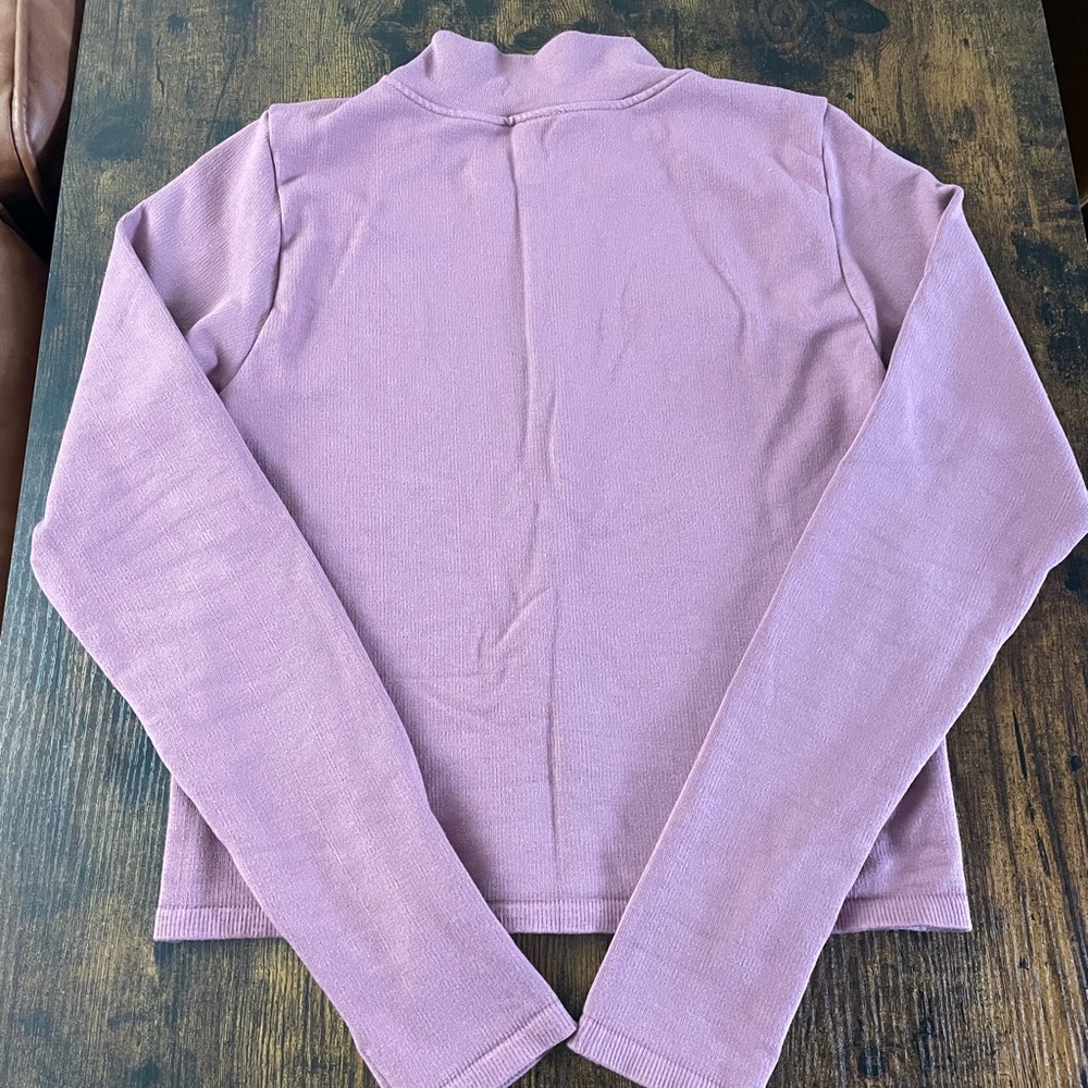 Fabletics Pink Fitted Ribbed Zip Up - Picture 5 of 5